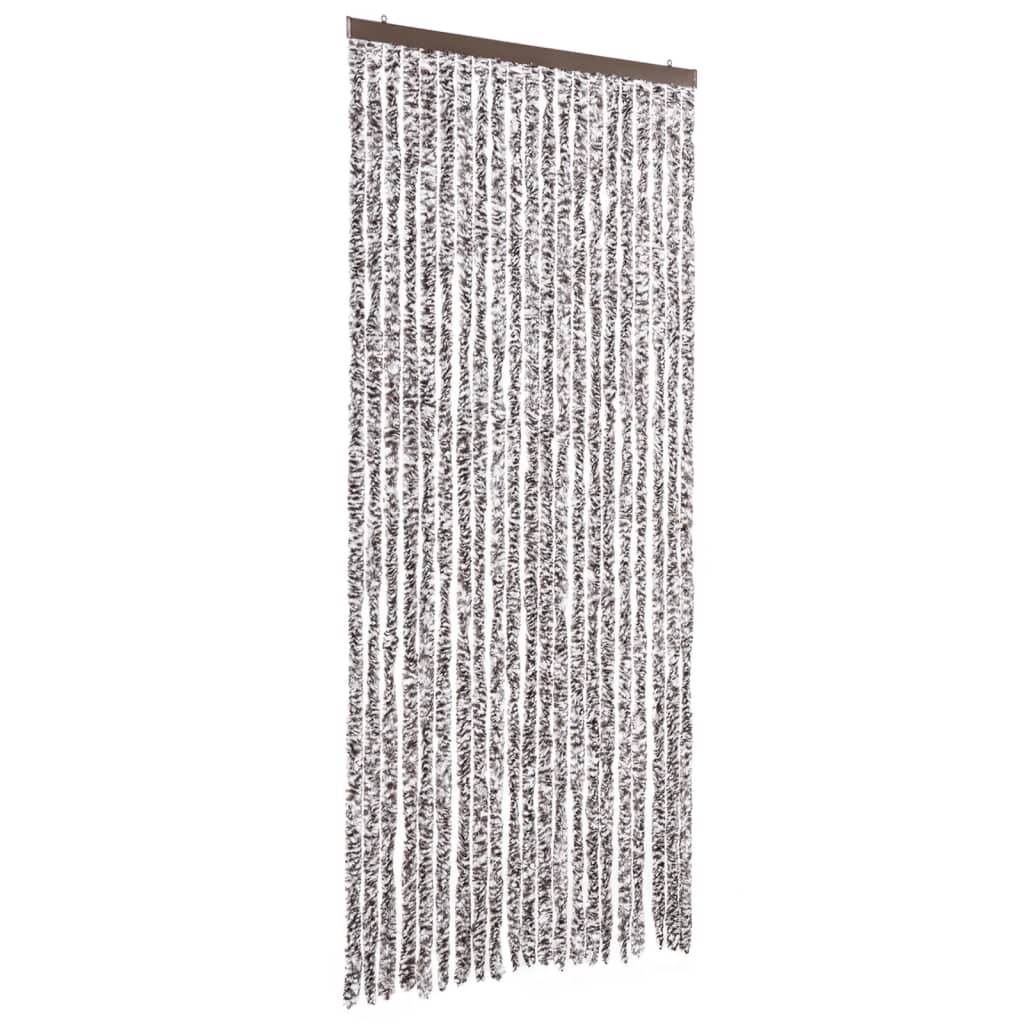 vidaXL Vliegengordijn 90x220 cm chenille bruin en beige