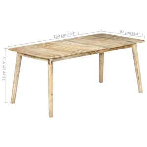 Jídelní stůl 180 x 90 x 76 cm masivní mangovníkové dřevo - obrázek 7