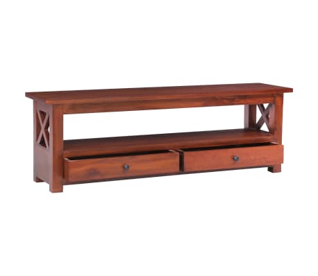 vidaXL TV Cabinet Brown 120x30x40 cm Solid Mahogany Wood