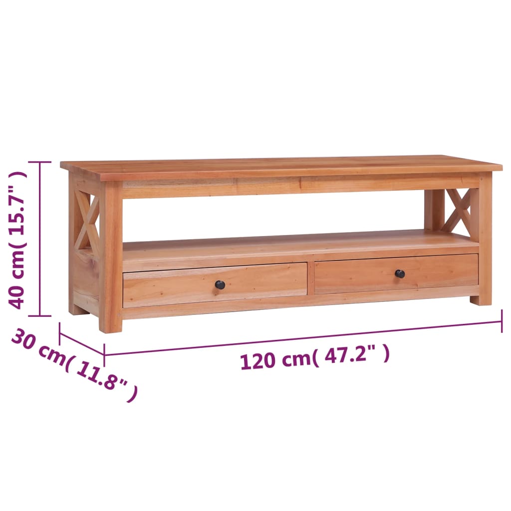 TV Stand TV Unit Sideboard TV Console Media Unit Solid Mahogany Wood vidaXL