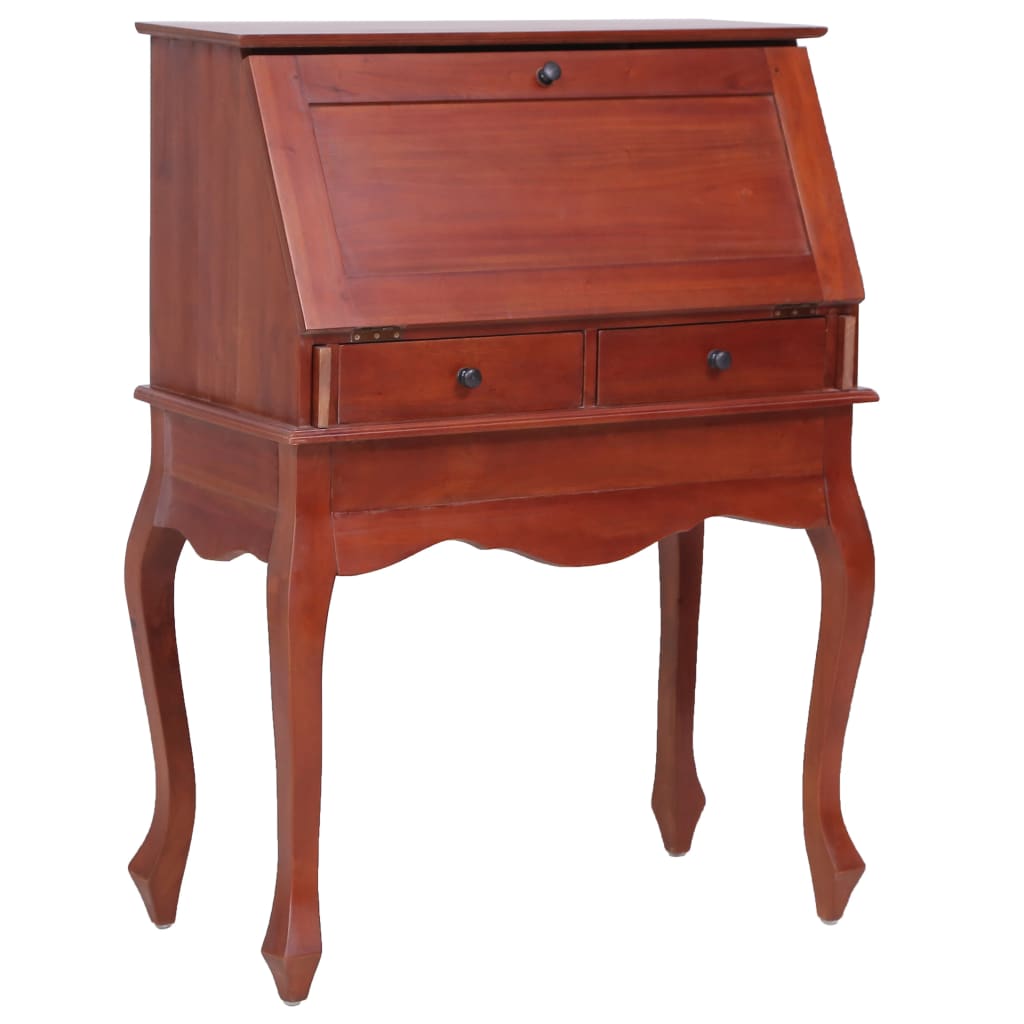 283841  Secretary Desk Brown 78x42x103 cm Solid Mahogany Wood