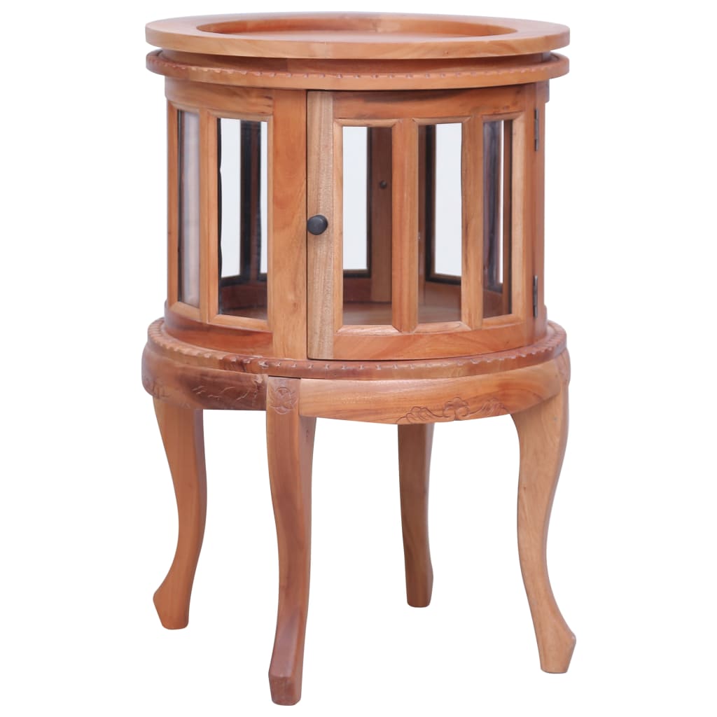 Image of vidaXL Vitrine Cabinet Natural 50x50x76 cm Solid Mahogany Wood
