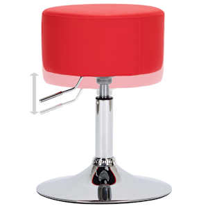 vidaXL Baro taburetės, 2vnt., raudonos, dirbtinė oda