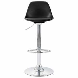 vidaXL Baro kėdė, juodos spalvos, dirbtinė oda