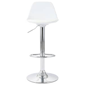 vidaXL Baro kėdė, baltos spalvos, dirbtinė oda