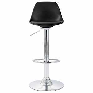 vidaXL Baro kėdės, 2vnt., juodos spalvos, dirbtinė oda