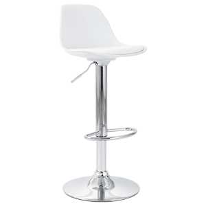 vidaXL Baro kėdės, 2vnt., baltos spalvos, dirbtinė oda