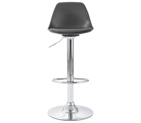 vidaXL Baro kėdės, 2vnt., pilkos spalvos, dirbtinė oda