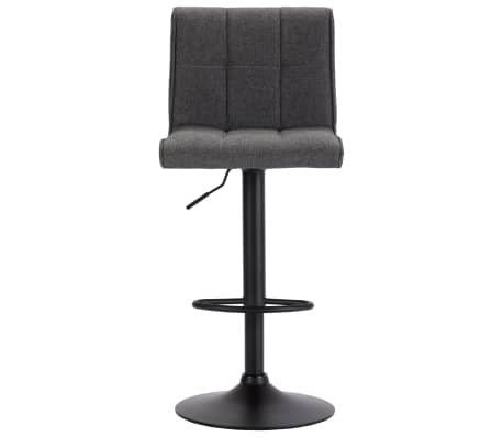 vidaXL Baro taburetė, tamsiai pilkos spalvos, audinys