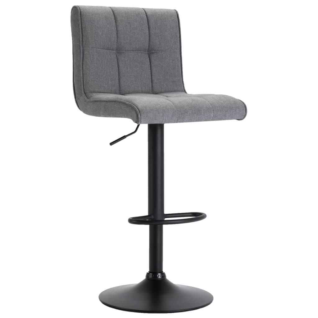 

vidaXL Bar Stool Light Gray Fabric