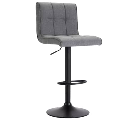 vidaXL Barhocker Drehbar Hellgrau Stoff Barstuhl Tresenhocker