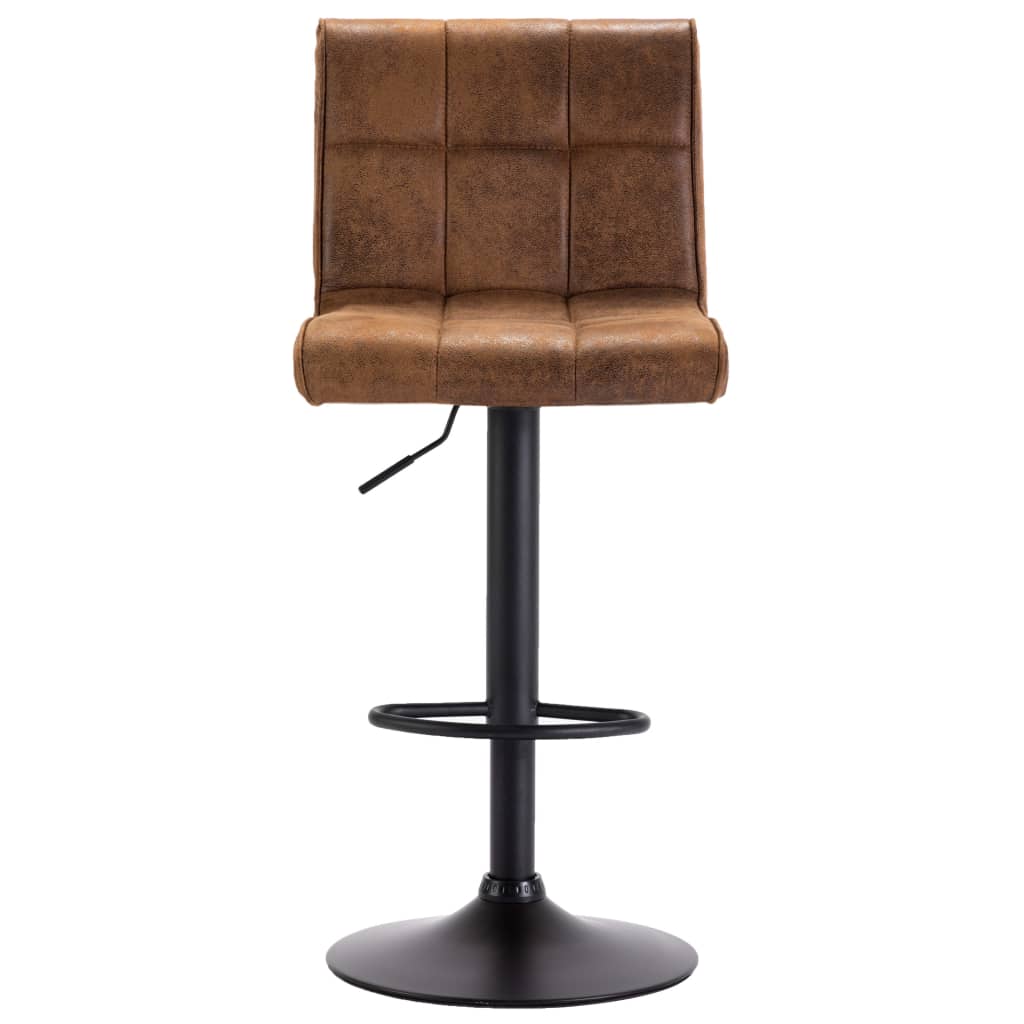 vidaXL Barová stolička hnedá umelá semišová koža