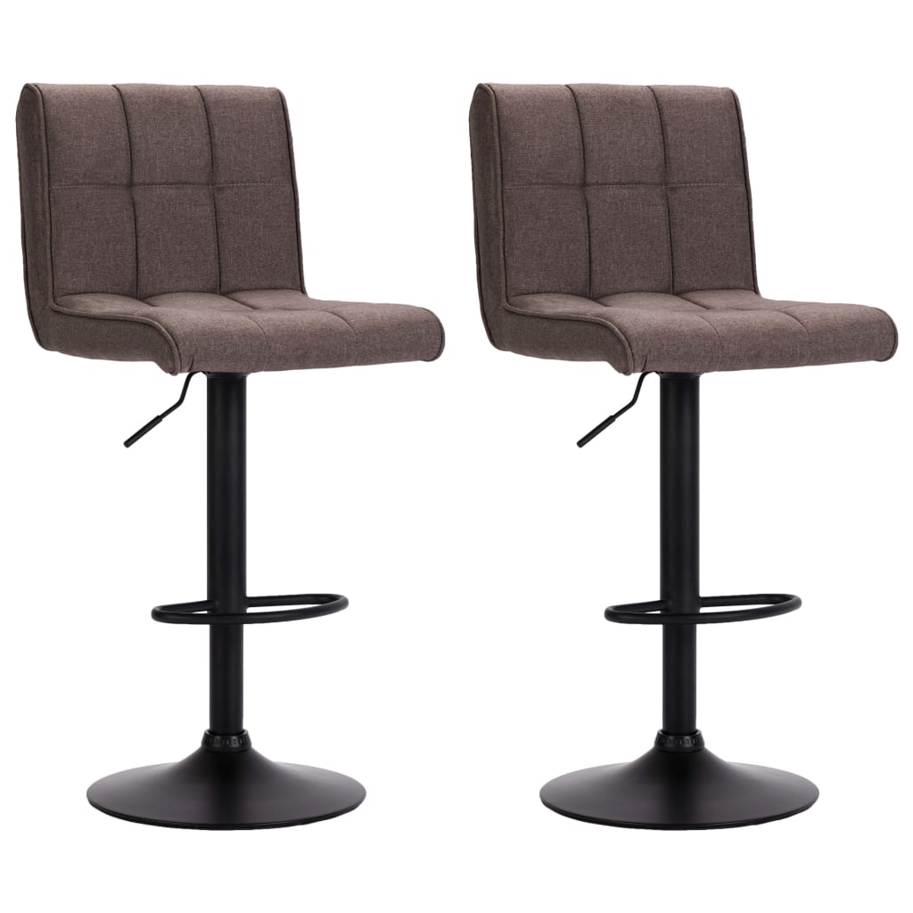 

vidaXL Bar Stools 2 pcs Taupe Fabric