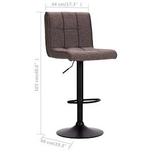 Barové stoličky 2 ks taupe textil - obrázek 10