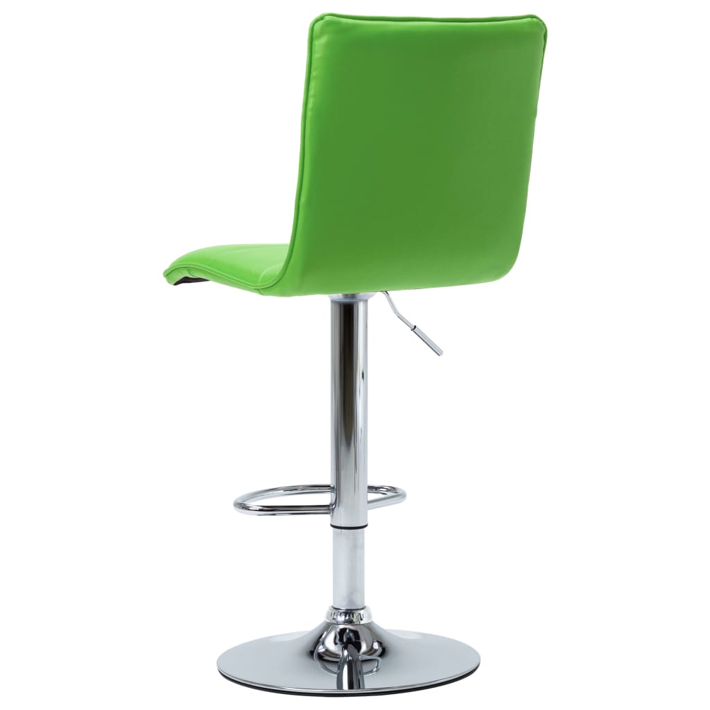 vidaXL Cadeira de bar couro artificial verde