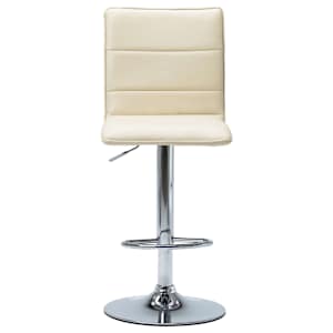 vidaXL Baro kėdės, 2 vnt., kreminės spalvos, dirbtinė oda