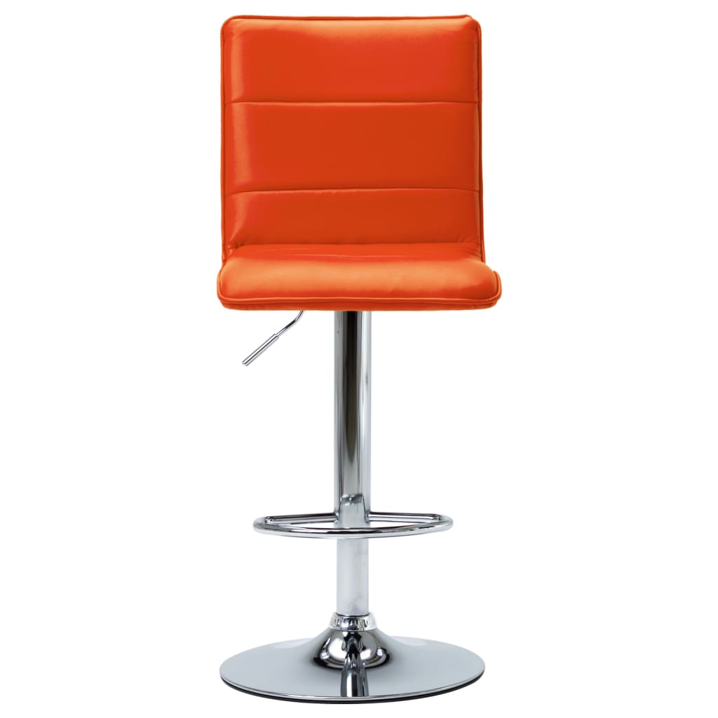 vidaXL Krzesła barowe, 2 szt., pomarańczowe, sztuczna skóra