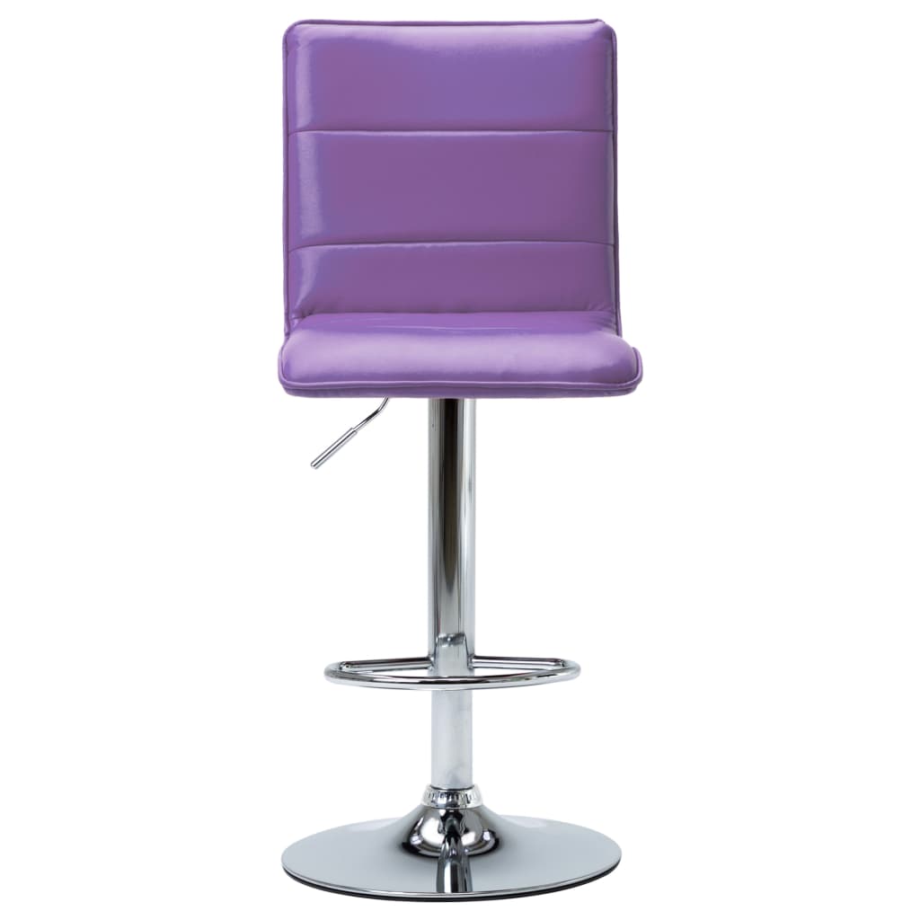 vidaXL Baro kėdės, 2 vnt., violetinės spalvos, dirbtinė oda