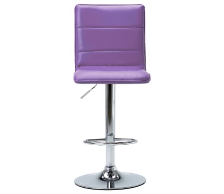 vidaXL Baro kėdės, 2 vnt., violetinės spalvos, dirbtinė oda