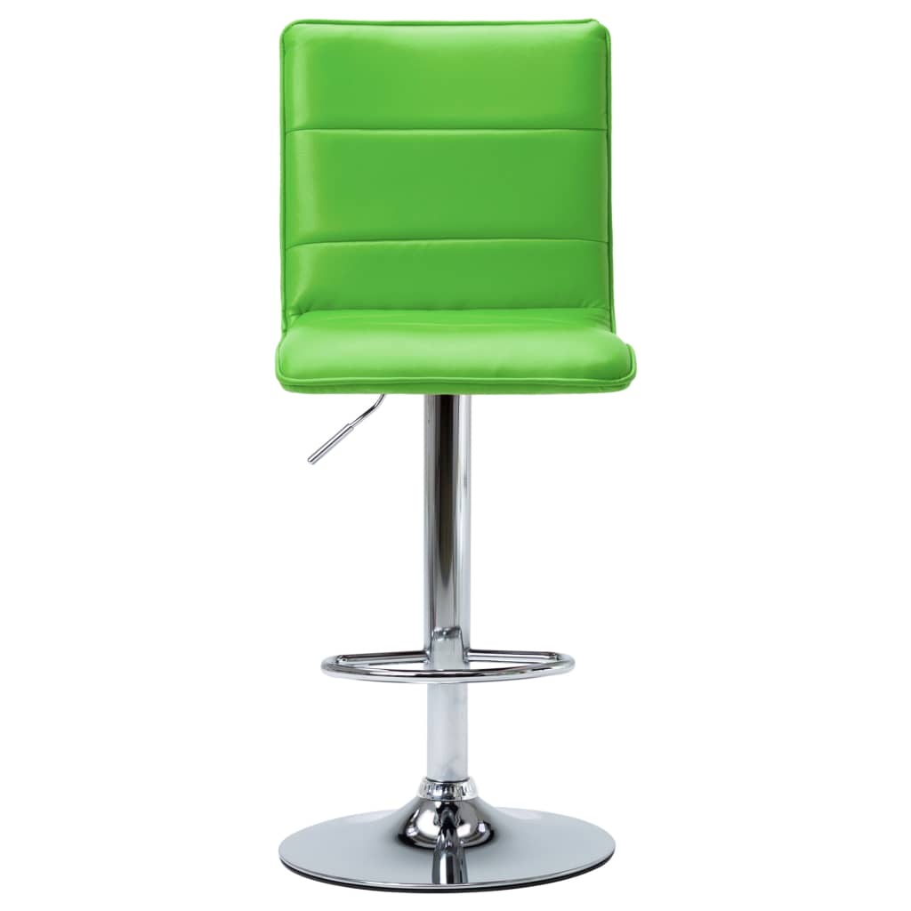 vidaXL Krzesła barowe, 2 szt., zielone, sztuczna skóra