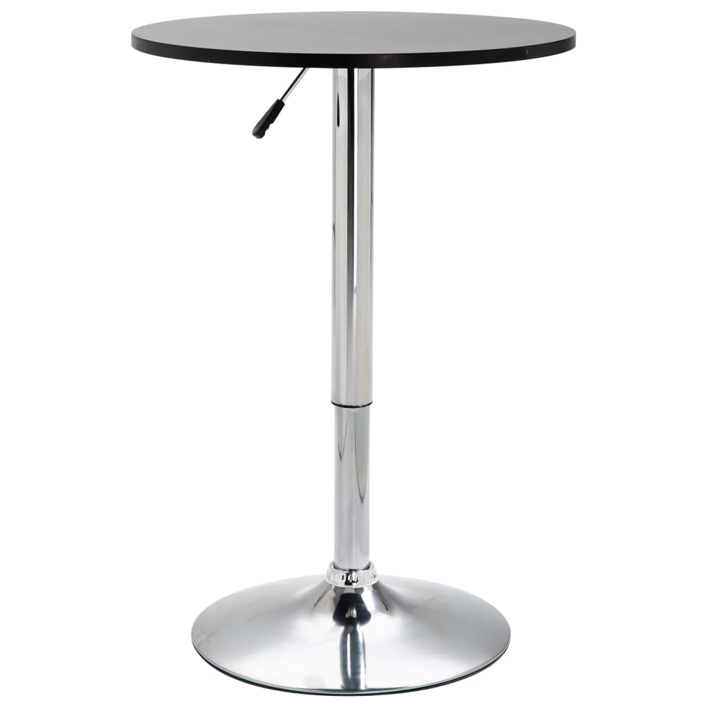 Image of vidaXL Bar Table Black Ø60 cm MDF