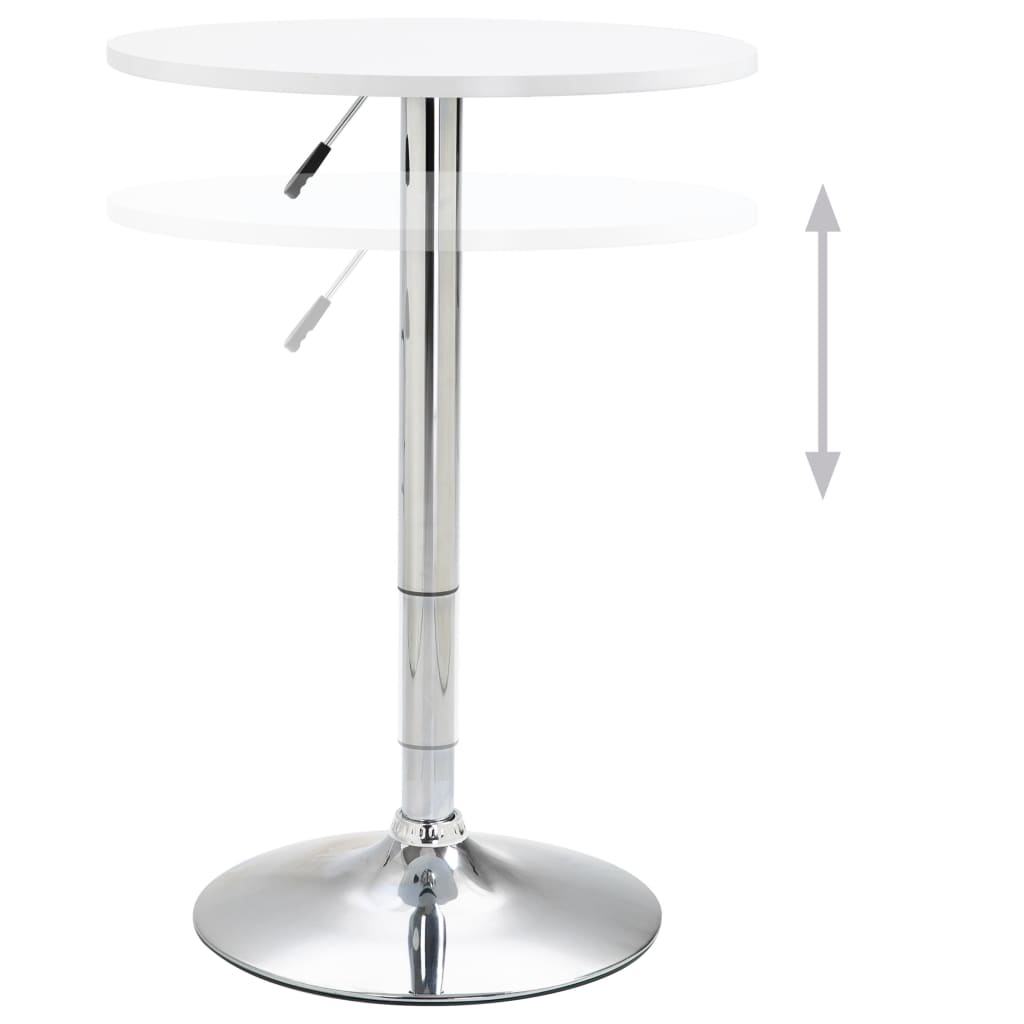 vidaXL Barový stůl bílý Ø 60 cm MDF