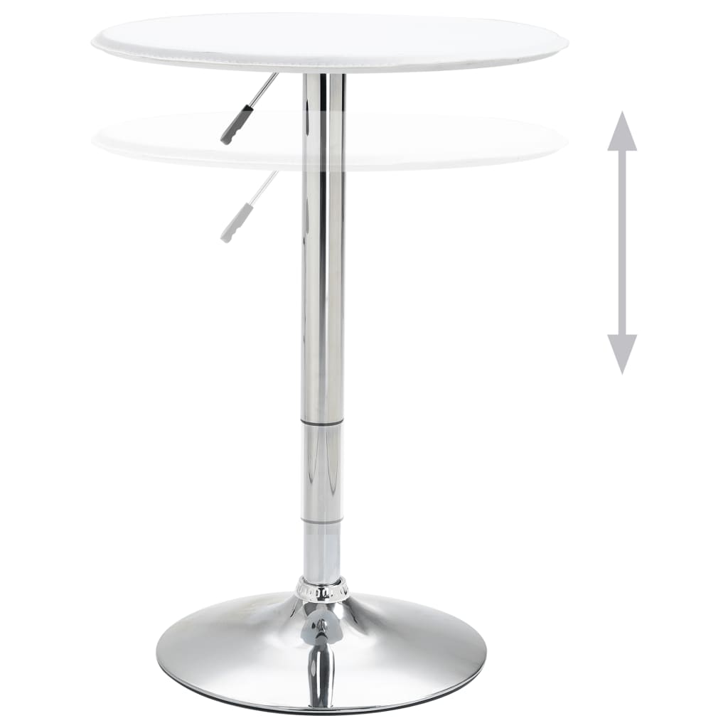 vidaXL Table de bar Blanc Ø60 cm MDF