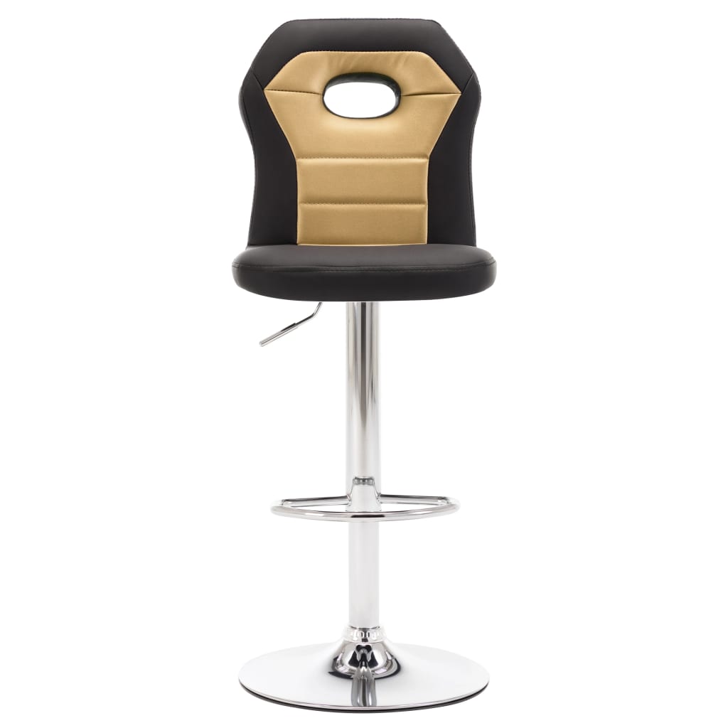 vidaXL Barová stolička, zlatá, umelá koža