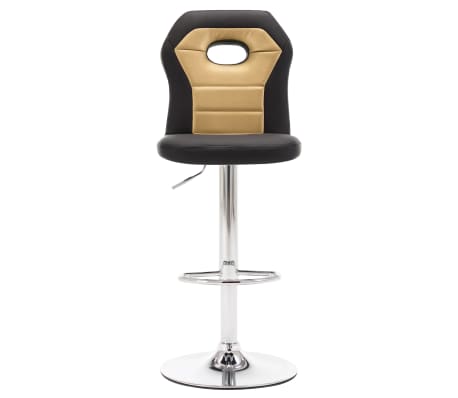 vidaXL Baro taburetė, auksinės spalvos, dirbtinė oda