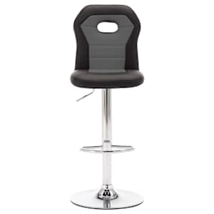 vidaXL Baro taburetė, pilkos spalvos, dirbtinė oda