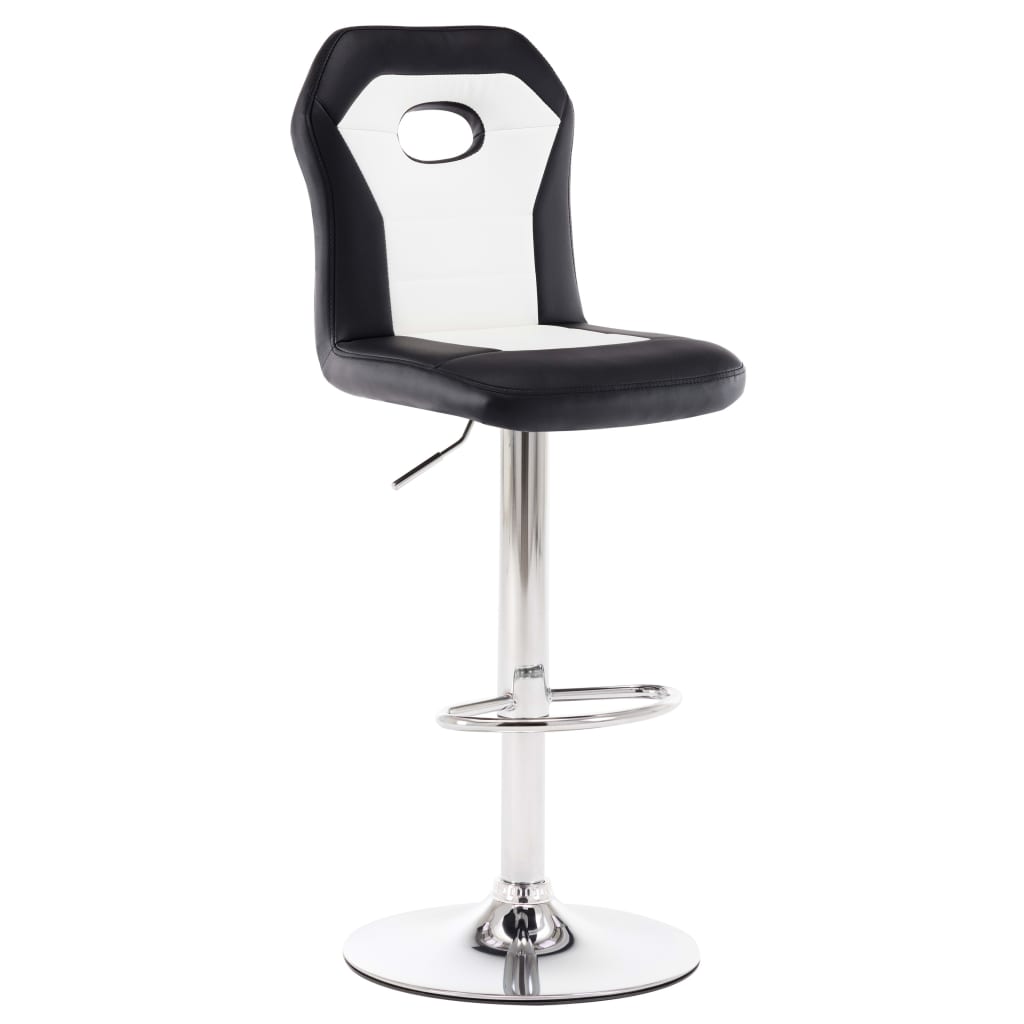 vidaXL Chaise de bar Blanc Similicuir 