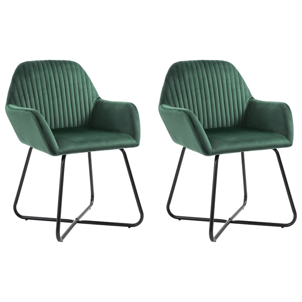 

vidaXL Dining Chairs 2 pcs Green Velvet