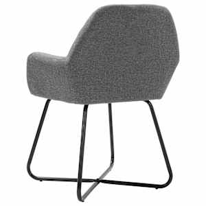 Jídelní židle 2 ks tmavě šedé textil - obrázek 5
