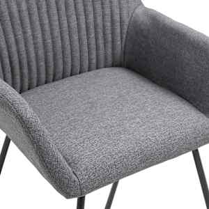 Jídelní židle 2 ks tmavě šedé textil - obrázek 6