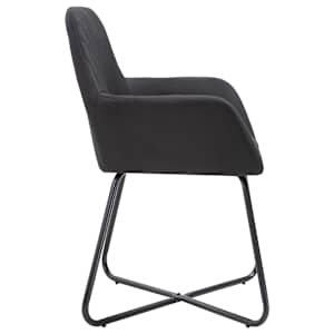 Jídelní židle 2 ks černé textil - obrázek 4