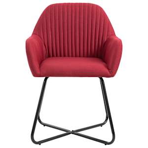 Jídelní židle 2 ks vínové textil - obrázek 3