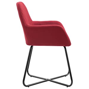 Jídelní židle 2 ks vínové textil - obrázek 4