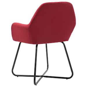 Jídelní židle 2 ks vínové textil - obrázek 5