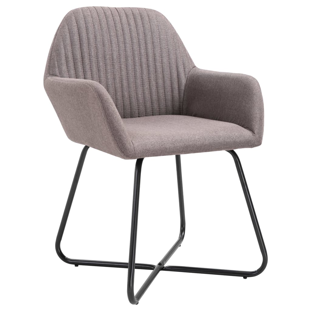 

vidaXL Eetkamerstoelen 2 st stof taupe