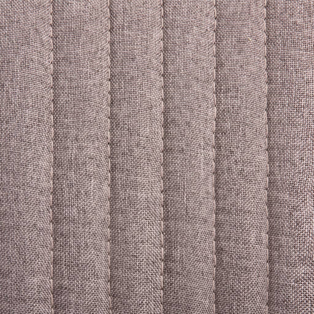 Scaune de bucătărie, 2 buc., gri taupe, material textil