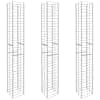 vidaXL gabioonkorvid 3 tk, tsingitud teras 25 x 25 x 197 cm
