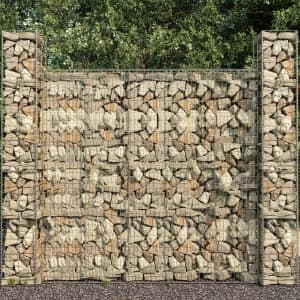 Gabionové koše 3 ks pozinkovaná ocel 25 x 25 x 197 cm
