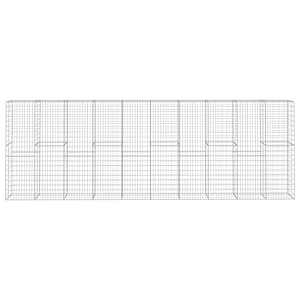 Gabionová zeď s víkem z pozinkované oceli 600 x 50 x 200 cm - obrázek 3