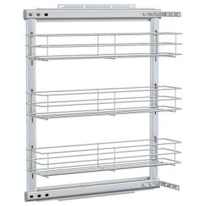 vidaXL 3 riiuliga v&auml;ljat&otilde;mmatav traatkorv h&otilde;bedane 47x15,5x55,5 cm