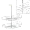 vidaXL 2 riiuliga k&ouml;&ouml;gi traatkorv h&otilde;bedane 180 kraadi 75 x 38 x 80 cm