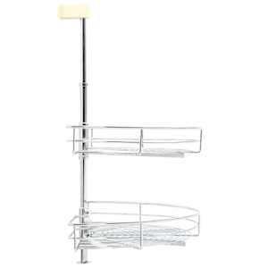 2patrový kuchyňský drátěný koš stříbrný 180 stupňů 75x38x80 cm - obrázek 6