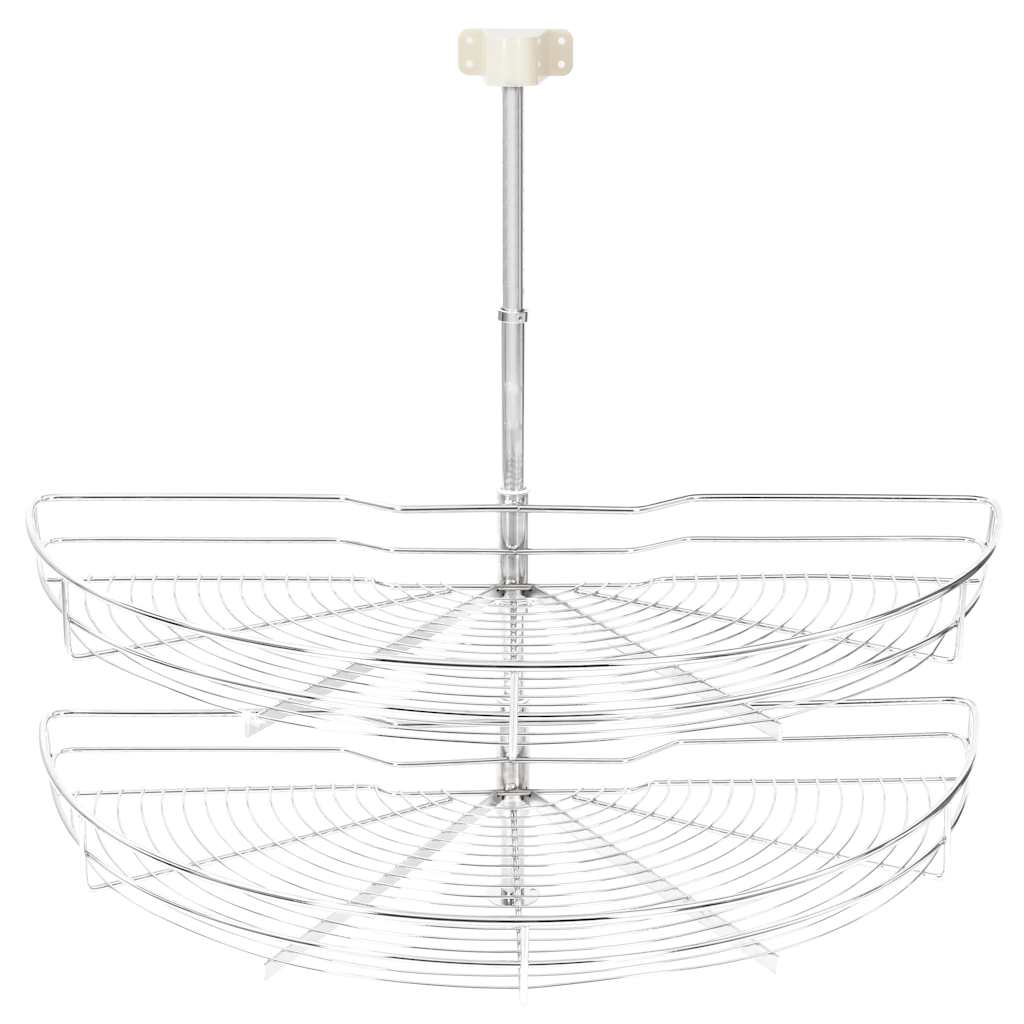 Panier à 2 Niveaux Métallique De Cuisine 180 Degrés 85x44x80 Cm VidaXL 14 width=274