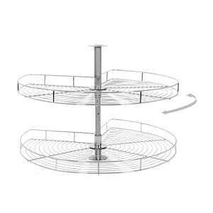 vidaXL 2-pochodov&yacute; kuchynsk&yacute; dr&ocirc;ten&yacute; k&ocirc;&scaron; strieborn&yacute; 82x82x80 cm 270 stupňov&yacute;