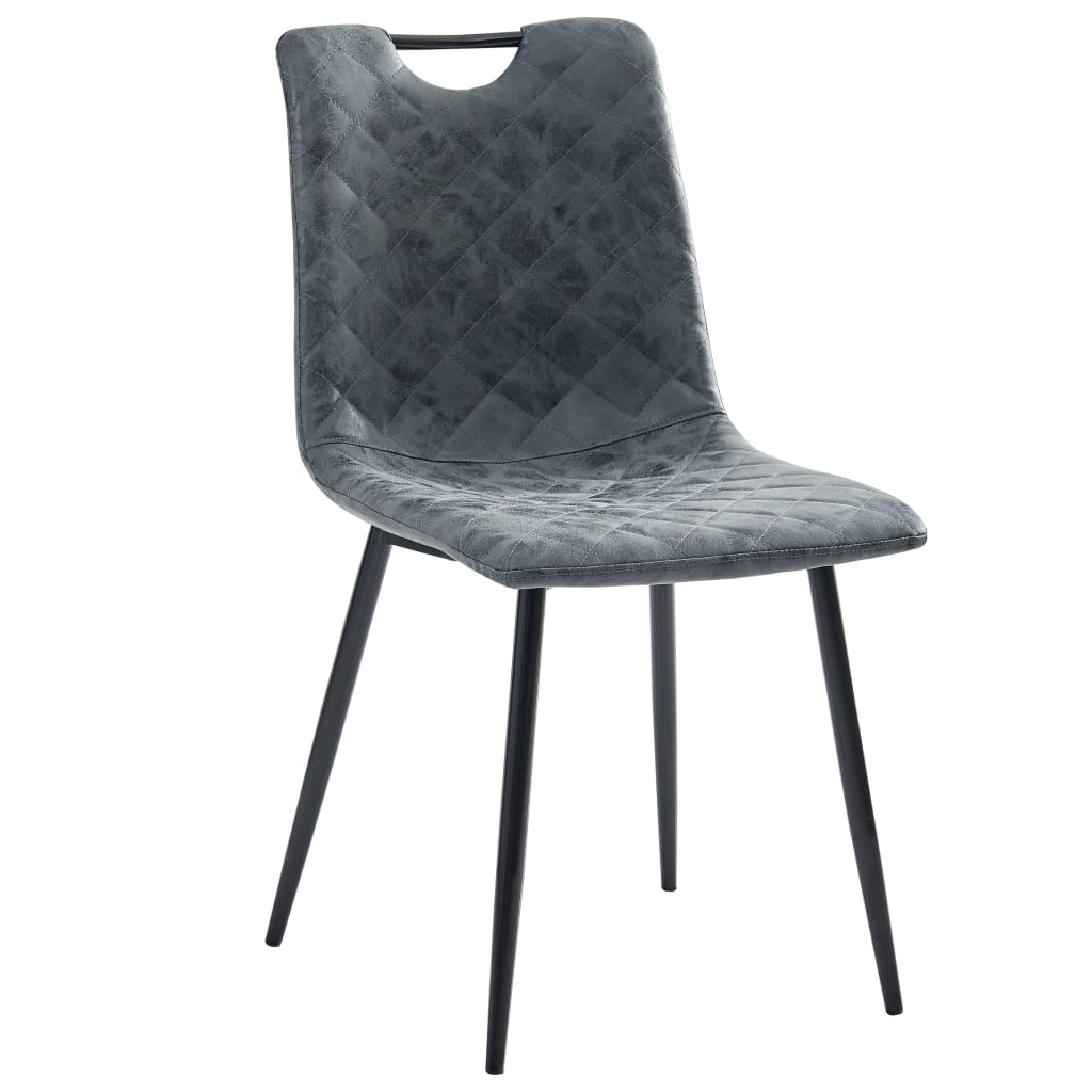 vidaXL Eetkamerstoelen 4 st kunstleer zwart