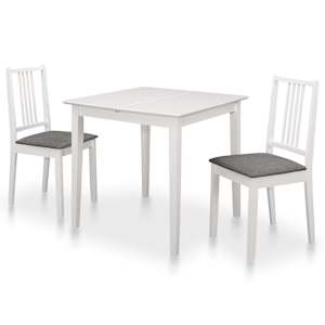 vidaXL 3-osaline s&ouml;&ouml;gitoakomplekt, MDF, valge
